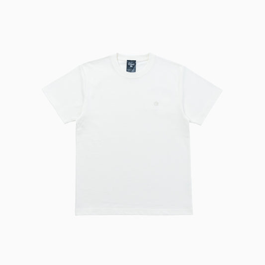 コットン刺繍Tシャツ|WHITE