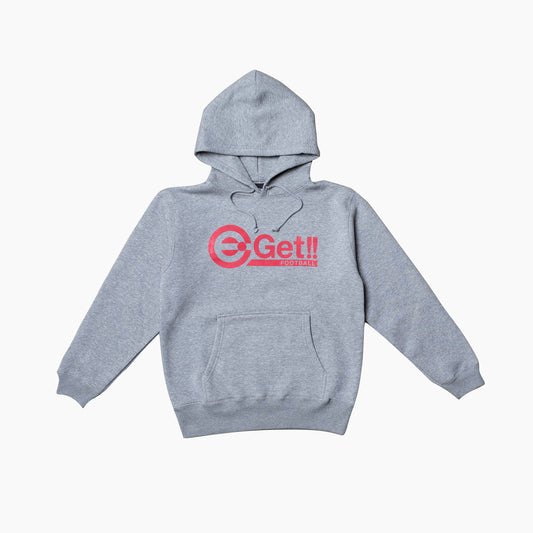 プルオーバーパーカー|GRAY ロゴ/RED