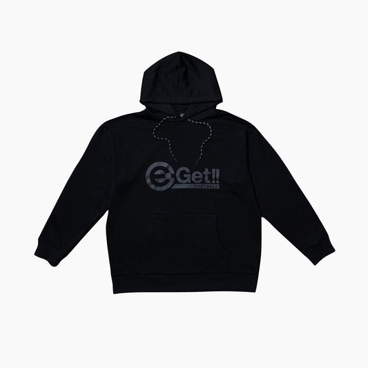 Sudadera con capucha｜logotipo NEGRO/NEGRO